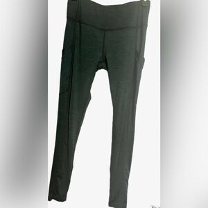 Mondetta Black and Green Heathered Full Length Leggings